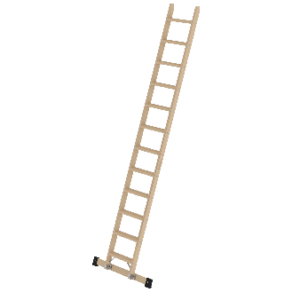 Holz-Anlegeleiter mit Traverse 12 Stufen-Beschreibung lesen