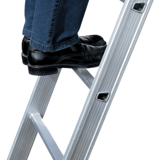 Premium 30766 Mehrzweckleiter, 3-teilig 3x10 Sprossen mit Vario-Traverse-Beschreibung lesen