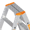 Treppenstehleiter mit 6 Stufen 2,95m AH Topic 1062