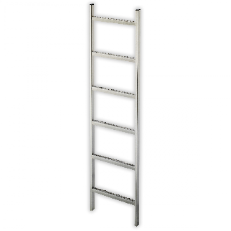 Schachtleiter 300mm lichte Weite Edelstahl 1.4571 / ASTM 316ti mit 10 Sprossen 2,80m-Beschreibung lesen