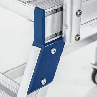 Podestleiter fahrbar mit 2x8 Leichtmetall-Stufen-Beschreibung lesen