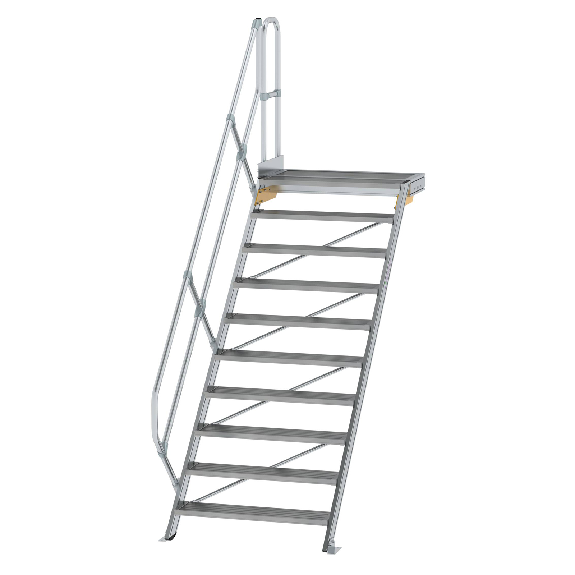 Ortsfeste Treppe mit Aluminiumplattform-Beschreibung lesen