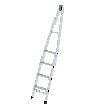MUNK Stufen-Glasreinigerleiter mit nivello-Traverse, 4-stufiges Oberteil MUNK Stufen-Glasreinigerleiter mit nivello-Traverse, 4-stufiges Oberteil