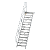 Ortsfeste Treppe mit Aluminiumplattform 45°