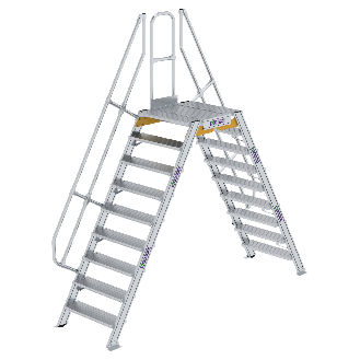 Überstieg 60° inkl. einen Handlauf, Stufenbreite 800mm, 2x9 Stufen-Beschreibung lesen
