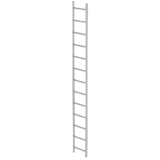 Schachtleiter aus Edelstahl 400mm 13 Sprossen 3,64m-Beschreibung lesen