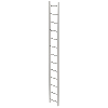 Schachtleiter aus Edelstahl 400mm 13 Sprossen 3,64m Schachtleiter aus Edelstahl 400mm 13 Sprossen 3,64m