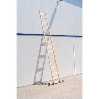 MUNK Holz-Anlegeleiter mit Traverse 12 Sprossen-Beschreibung lesen