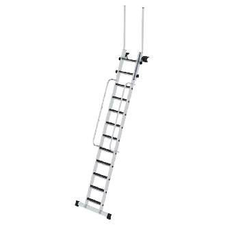 Geschossleiter 4,0m AH mit Clip-Step R13 und Handlauf 12 Stufen-Beschreibung lesen