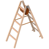 Layher 1053 Holzstehleiter nach Ö-Norm Z1501 2x5 Sprossen