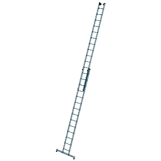 Schiebeleiter mit Traverse 2x14 Sprossen-Beschreibung lesen
