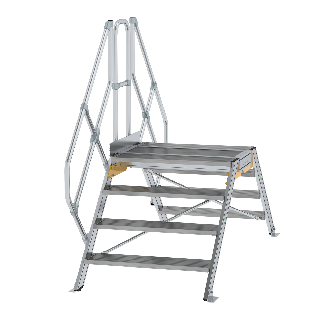 Überstieg 45° inkl. einen Handlauf, Stufenbreite 1000mm, 2x4 Stufen-Beschreibung lesen