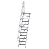 Treppe mit Plattform 60°, Handlauf, 600mm Stufenbreite, 12 Stufen Treppe mit Plattform 60°, Handlauf, 600mm Stufenbreite, 12 Stufen