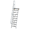 Treppe mit Plattform 60°, Handlauf, 600mm Stufenbreite, 10 Stufen Treppe mit Plattform 60°, Handlauf, 600mm Stufenbreite, 10 Stufen