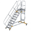 Plattformtreppe fahrbar 45° Stufenbreite 600mm 9 Stufen