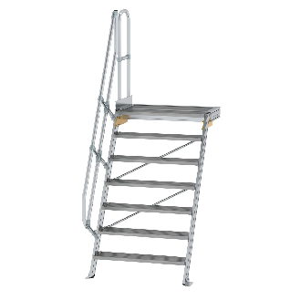Ortsfeste Treppe mit Aluminiumplattform 60°-Beschreibung lesen