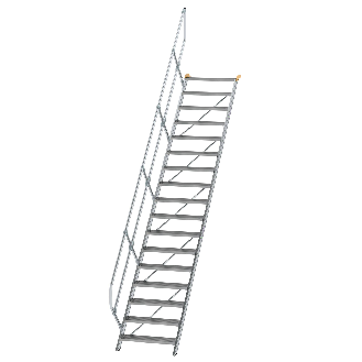 Treppe 45° inkl. Handlauf, 800mm Stufenbreite, 17 Stufen-Beschreibung lesen