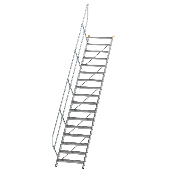 Treppe 45° inkl. Handlauf, 800mm Stufenbreite, 17 Stufen-Beschreibung lesen