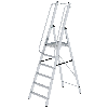 ML Bauleiter Aluminium-Stufenstehleiter 6 Stufen
