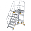 Plattformtreppe fahrbar 60° Stufenbreite 800mm 7 Stufen