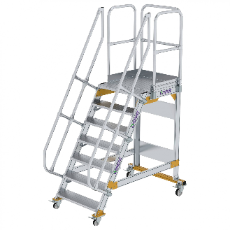 Plattformtreppe fahrbar 60° Stufenbreite 800mm 7 Stufen-Beschreibung lesen