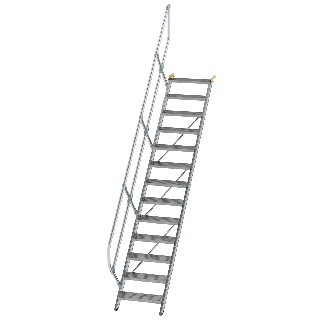 Treppe 45° inkl. Handlauf, 600mm Stufenbreite, 13 Stufen-Beschreibung lesen