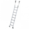 Aluminium-Regalleiter fahrbar 8 Stufen