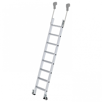 Aluminium-Regalleiter fahrbar 8 Stufen-Beschreibung lesen