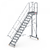 Podesttreppe fahrbar 45° mit 14 Stufen