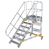 Plattformtreppe fahrbar 45° Stufenbreite 800mm 7 Stufen
