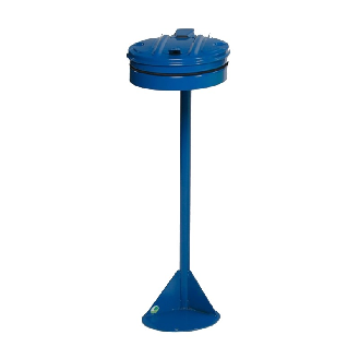 Support sac 110 L vigipirate sur platine avec couvercle acier-Lire la description
