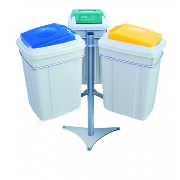 Support sac Eco-lid 3 flux 42 L Support sac Eco-lid 3 flux 42 L-Lire la description