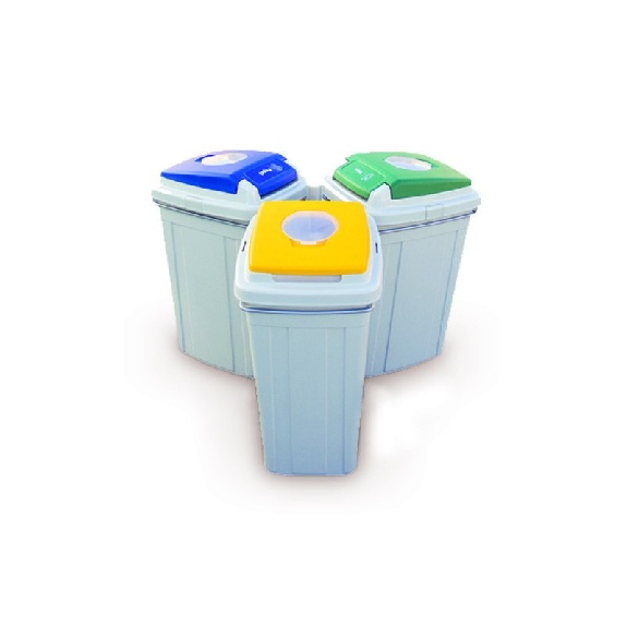 Support de recyclage 3 flux 95 L-Lire la description