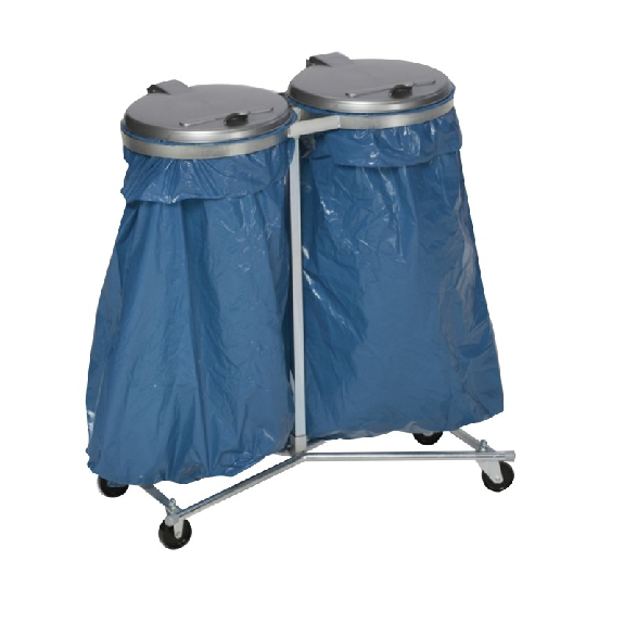 Portasacco doppio zincato da 220 lt-Leggi tutto