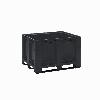 Caja palet 610 L 3 guías negra