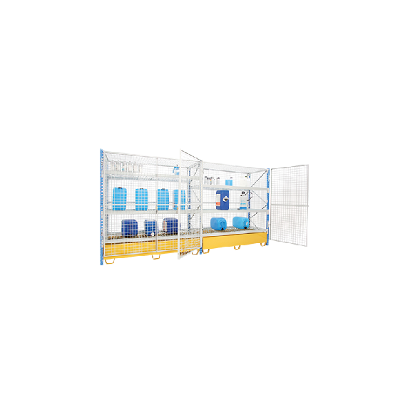 Scaffalatura con ritenzione sicura semipesante 300 L - elemento base-Leggi tutto
