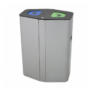 Collecteur Munich couvercle trappe 2 flux de 50 L support sac-Lire la description