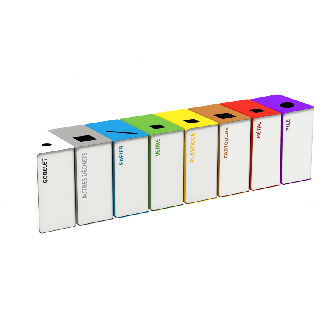 Collecteur cubatri sans serrure 75 L - ouverture push/pull + support sac-Lire la description