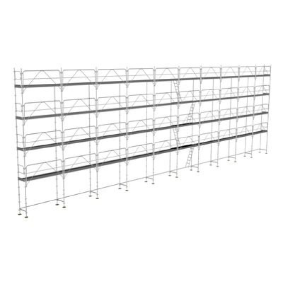 ECHAFAUDAGE FACADIER DE 310M2 DUO 45 AVEC GARDE CORPS DE SECURITE-Leggi tutto