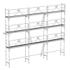 ECHAFAUDAGE FACADIER DE 80M2 DUO 45 AVEC GARDE CORPS DE SECURITE