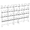 ECHAFAUDAGE FACADIER DE 160M2 DUO 45 AVEC GARDE CORPS DE SECURITE