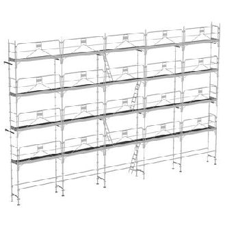 Échafaudage façadier 160m² avec garde-corps-Lire la description