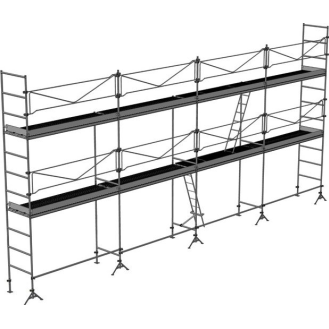 Échafaudage de maçon 79m² avec garde-corps-Lire la description