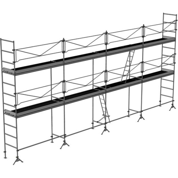 Échafaudage de maçon 79m² avec garde-corps-Lire la description