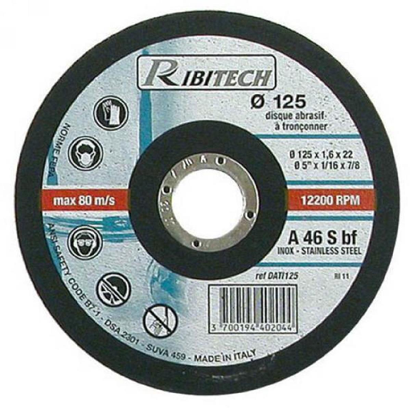 Disque a Tronconner Inox 125x1,6x22,2, PRDATI125-Lire la description