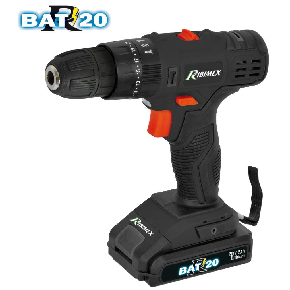 Perceuse-Visseuse sur Batterie R-BAT20, PRBAT20-P-Lire la description