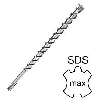 Foret, meche SDS MAX 600 mm diam 32 4 tetes, PRSDSMAX32X600-4-Lire la description