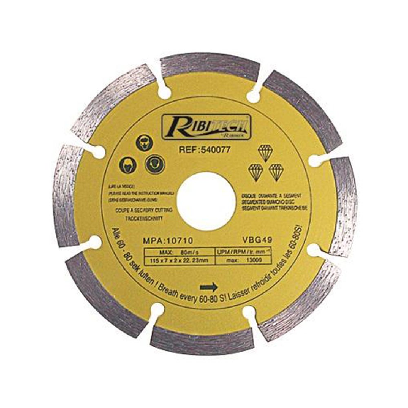 Disque Diamante a Segment 115/A Gamme Pro, DDS115A-Lire la description