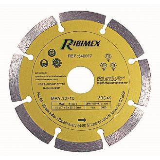 Disque Diamante a Segment 125/A Gamme Pro, DDS125A-Lire la description