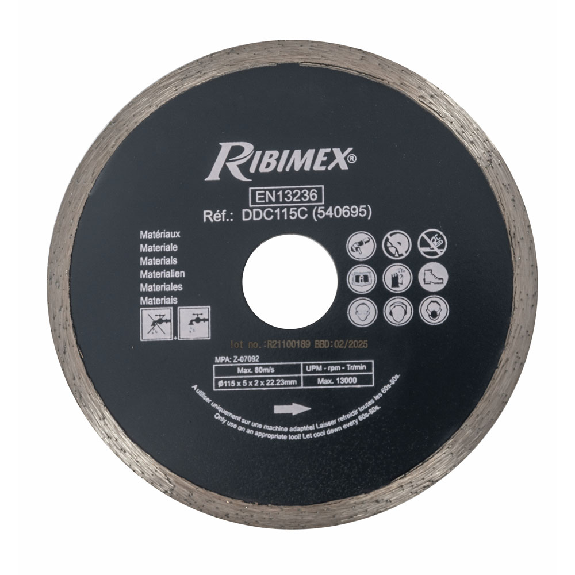 Disque Diamante Continu 115/C, DDC115C-Lire la description